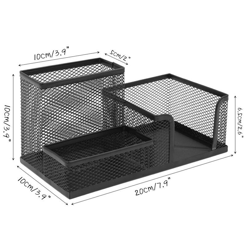 Apol Metal Wired Mesh Design Multifunctional Desk Organizer,Desk Tidy,Pen Holder,Card Case,Storage Box for Home Office Desktop Decration - Image 2